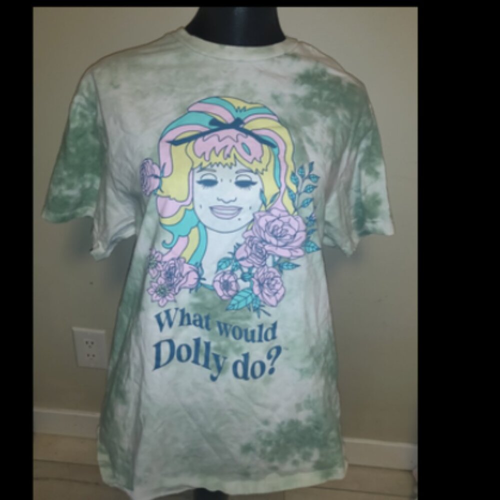 Dolly Parton Tie Dye Women’s T-Shirt Top "What Would Dolly Do"  Size XS